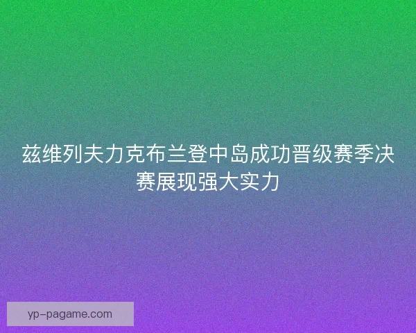 兹维列夫力克布兰登中岛成功晋级赛季决赛展现强大实力 兹维列夫力克布兰登中岛成功晋级赛季决赛展现强大实力